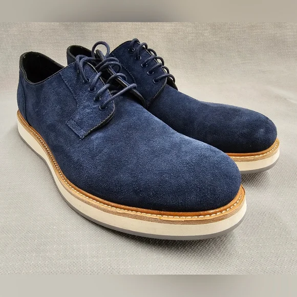 Aldo | Shoes | Aldo Dobson Blue Suede Derby Shoes | Poshmark display picture 2